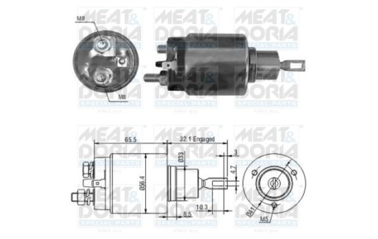 Contactor, starter motor