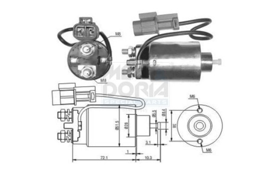 Contactor, starter motor