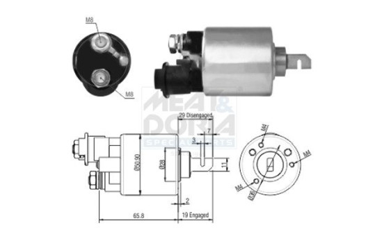 Contactor, starter motor