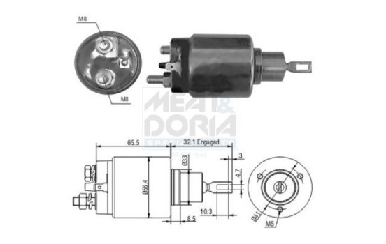 Contactor, starter motor