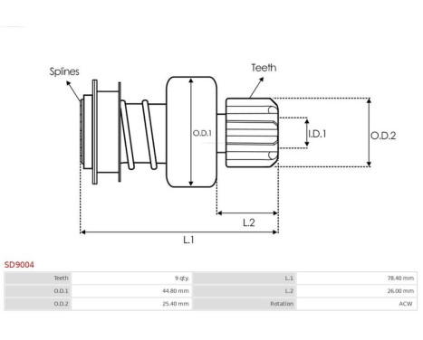 Free wheel drive, starter, Image 4