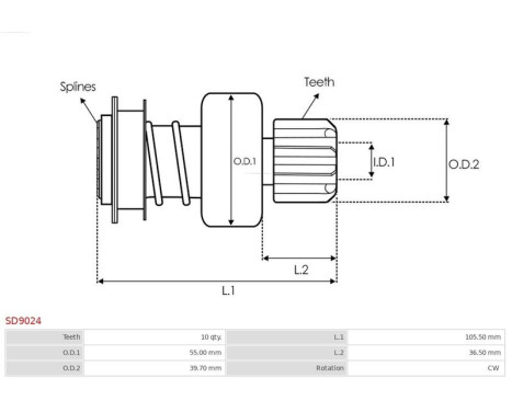 Free wheel drive, starter, Image 4