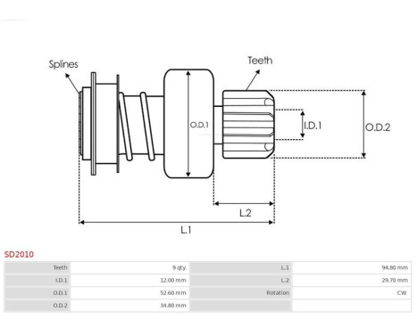 Free wheel drive, starter, Image 4