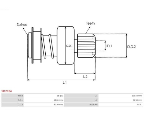 Free wheel drive, starter, Image 4