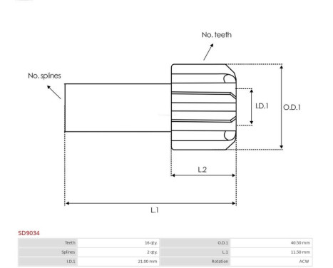 Free wheel drive, starter, Image 4