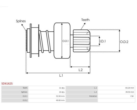 Free wheel drive, starter, Image 4