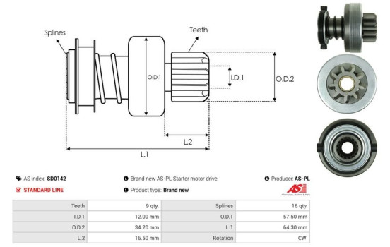 Free wheel drive, starter, Image 4