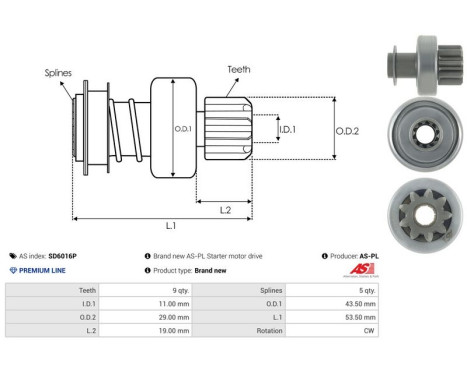 Free wheel drive, starter, Image 4
