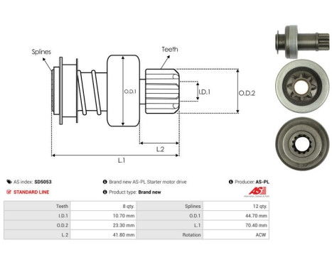 Free wheel drive, starter, Image 4