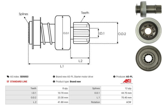 Free wheel drive, starter, Image 4