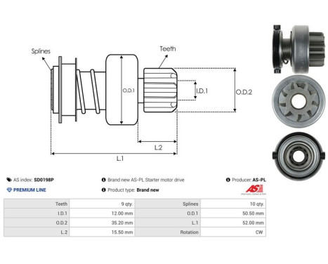 Free wheel drive, starter, Image 4