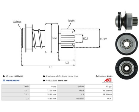 Free wheel drive, starter, Image 4