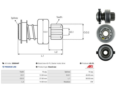 Free wheel drive, starter, Image 4