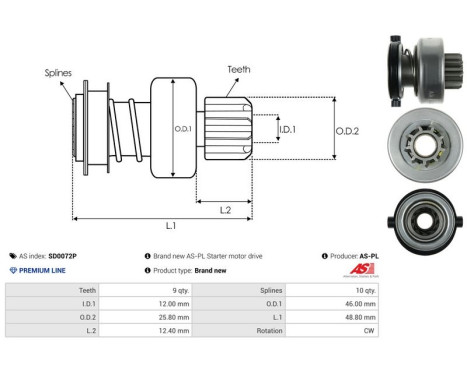 Free wheel drive, starter, Image 4
