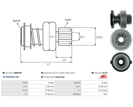 Free wheel drive, starter, Image 4