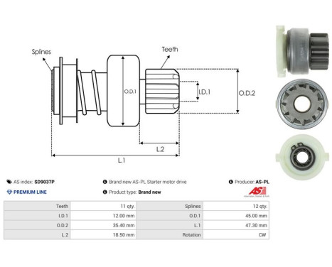 Free wheel drive, starter, Image 4