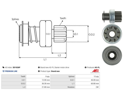Free wheel drive, starter, Image 4