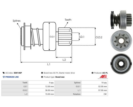 Free wheel drive, starter, Image 4