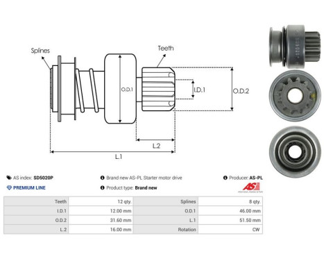Free wheel drive, starter, Image 4