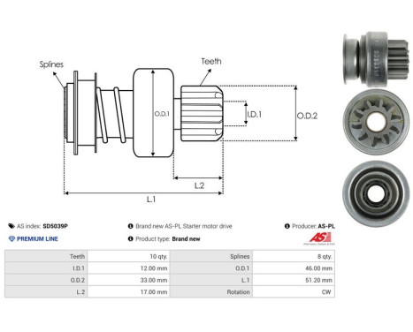 Free wheel drive, starter, Image 4