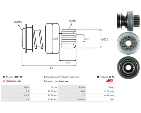 Free wheel drive, starter, Image 4
