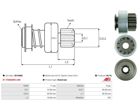 Free wheel drive, starter, Image 4