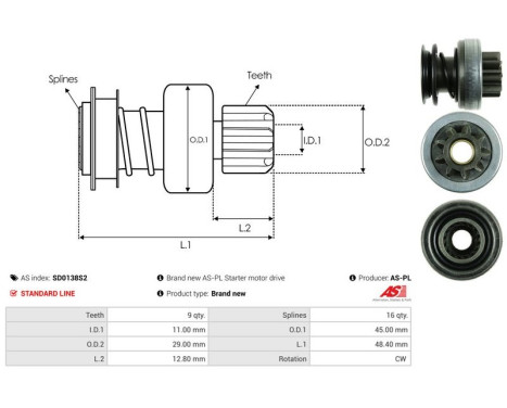 Free wheel drive, starter, Image 4