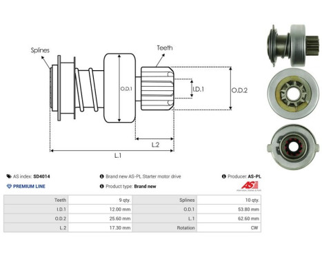 Free wheel drive, starter, Image 4