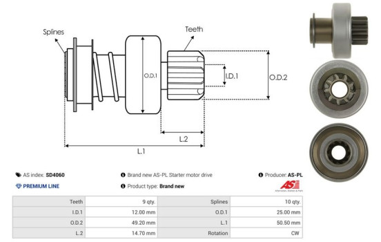 Free wheel drive, starter, Image 4