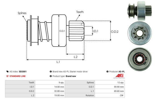 Free wheel drive, starter, Image 4