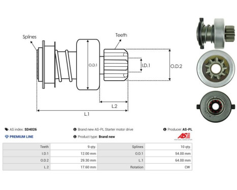 Free wheel drive, starter, Image 4