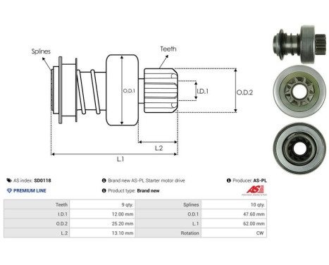 Free wheel drive, starter, Image 4