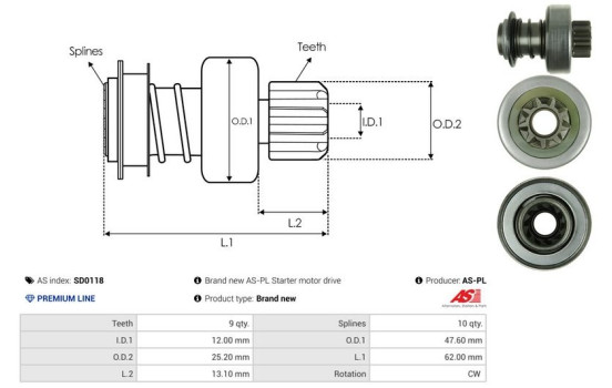 Free wheel drive, starter, Image 4