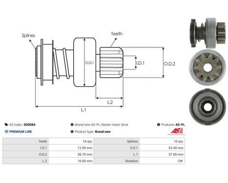Free wheel drive, starter, Image 4