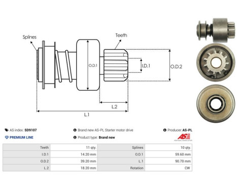 Free wheel drive, starter, Image 4
