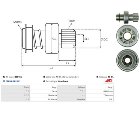 Free wheel drive, starter, Image 4