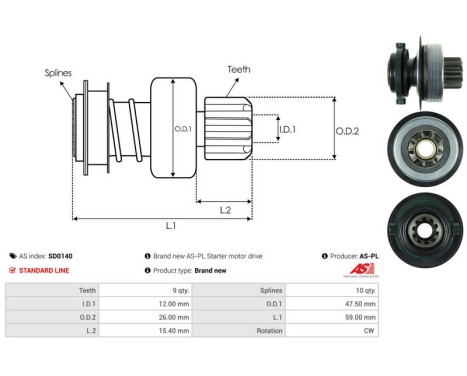Free wheel drive, starter, Image 4