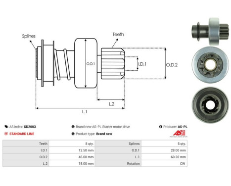Free wheel drive, starter, Image 4