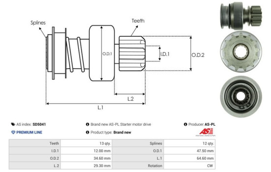 Free wheel drive, starter, Image 4