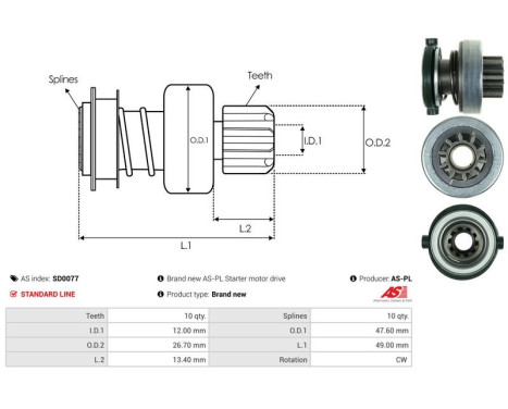 Free wheel drive, starter, Image 4