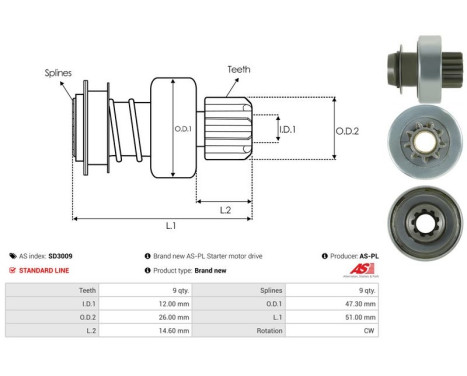 Free wheel drive, starter, Image 4