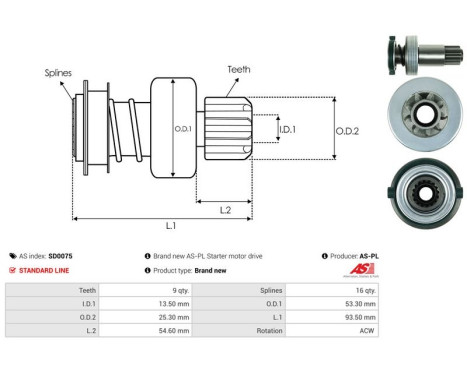 Free wheel drive, starter, Image 4