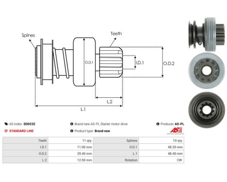 Free wheel drive, starter, Image 4