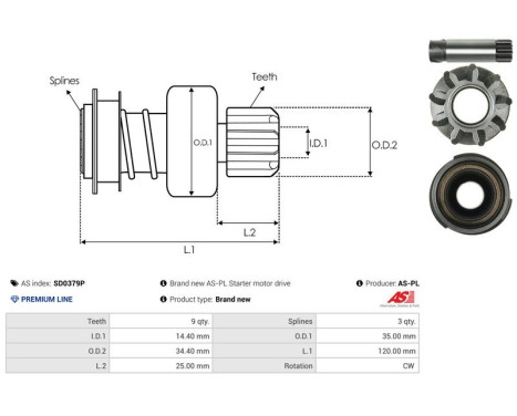 Free wheel drive, starter, Image 4