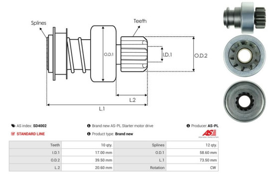 Free wheel drive, starter, Image 4