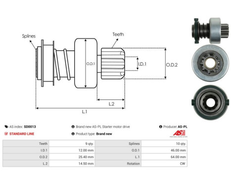 Free wheel drive, starter, Image 4