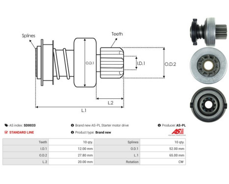 Free wheel drive, starter, Image 4