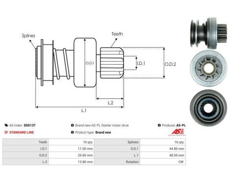 Free wheel drive, starter, Image 4