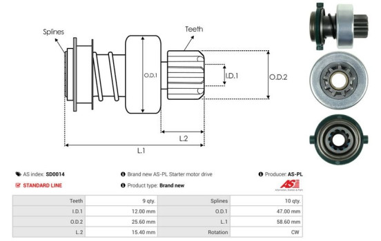 Free wheel drive, starter, Image 4