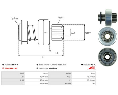 Free wheel drive, starter, Image 4